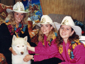 Allison, Lisa, and Karina 1995 Stampede Royalty & Deifenbaker the dog from Due South